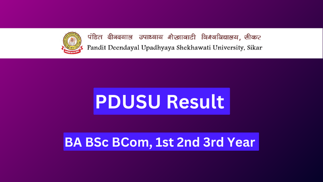 Shekhawati University Result 2024