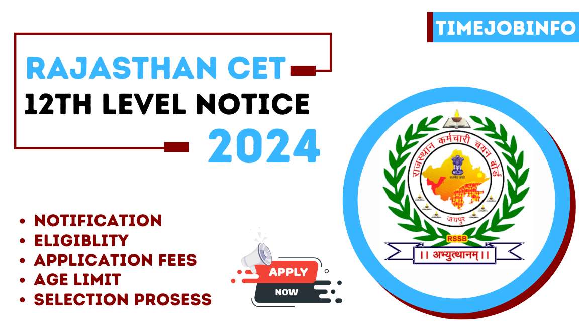 Rajasthan CET 12th Level 2024
