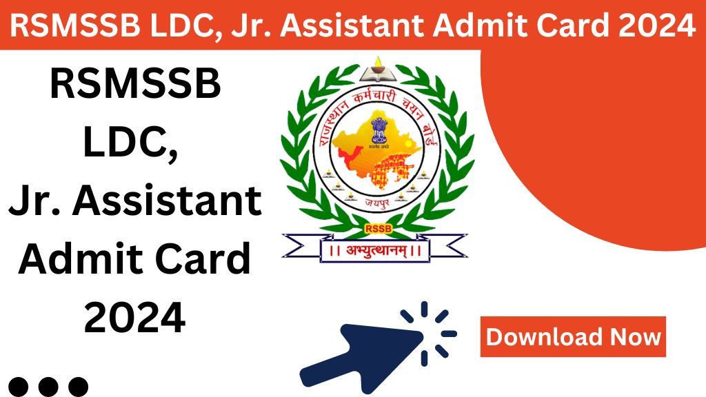 RSMSSB LDC, Jr. Assistant Admit Card 2024