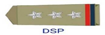 Rajasthan Police Rank Insignia : Deputy Superintendant of Police (Dy. SP)/ ASP