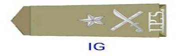 Rajasthan Police Rank Insignia : Inspector-General of Police (IGP)