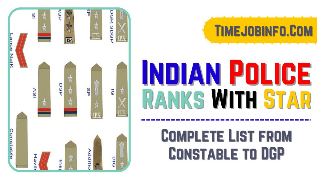Indian Police Ranks with Stars: Complete List from Constable to DGP