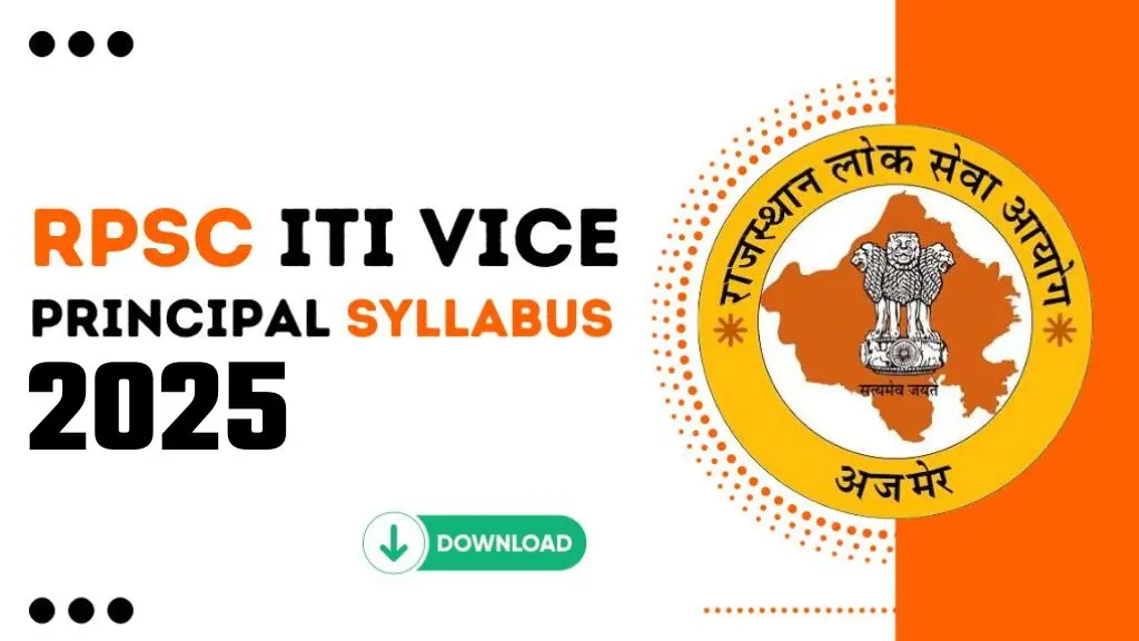 RPSC ITI Vice Principal Syllabus In Hindi