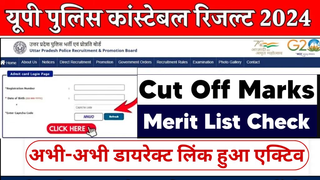 UP Police Constable Result 2024:
