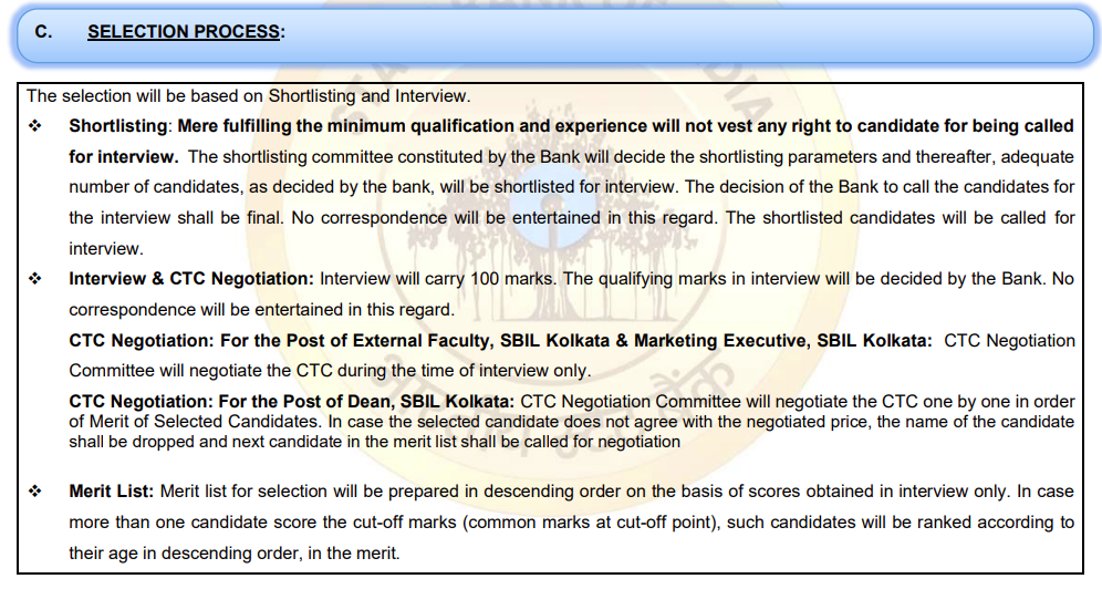 Selection Process