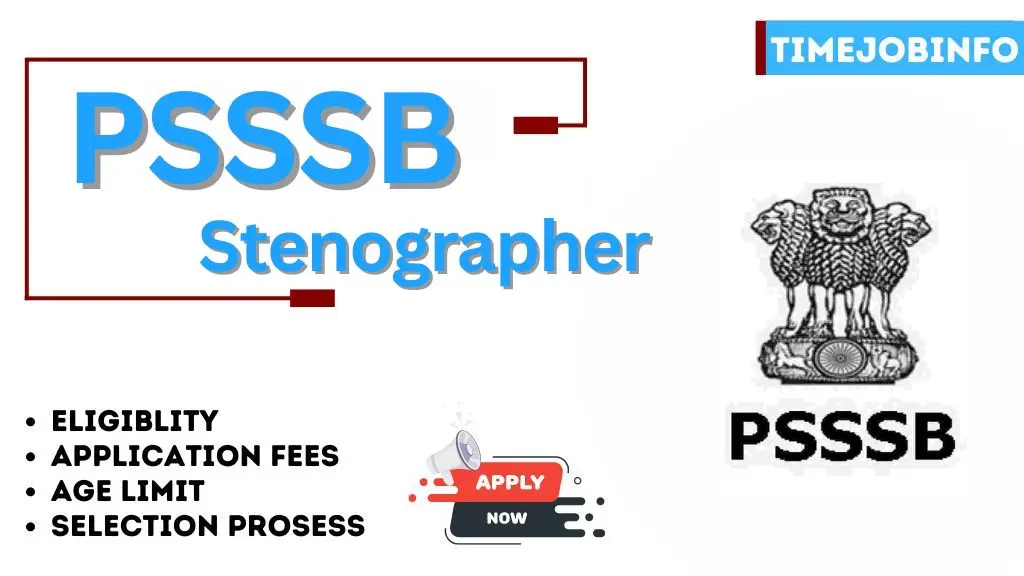 PSSSB Stenographer Vacancy 2025