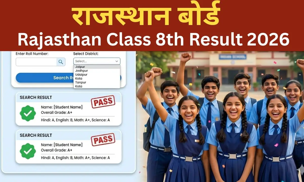 Rajasthan Class 8th Result 2026
