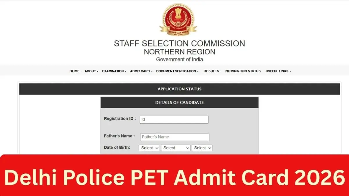Delhi Police PET Admit Card